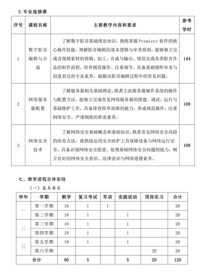 计算机应用人才培养方案