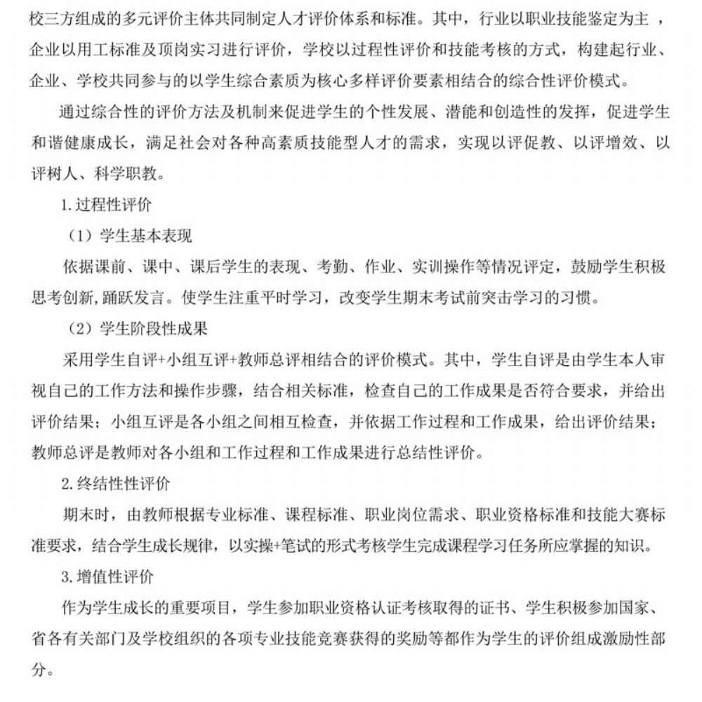 机电技术应用专 业人才培养方案