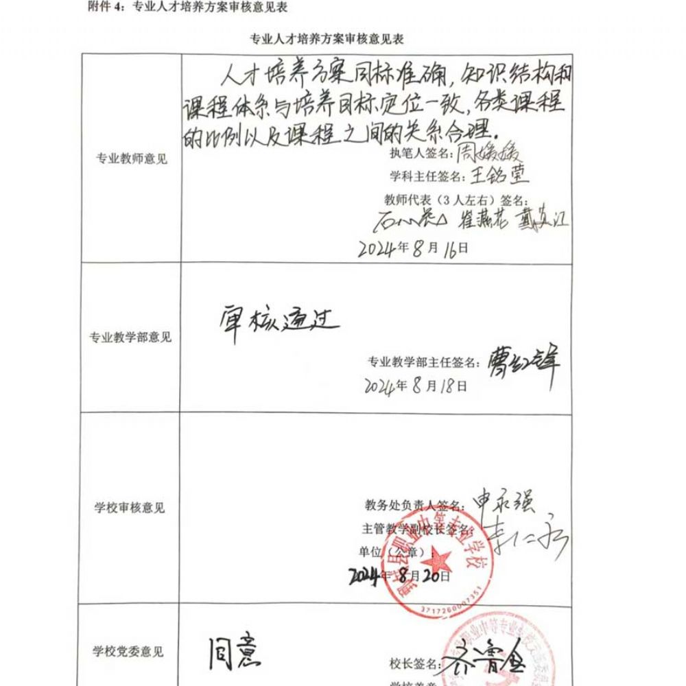 计算机应用人材培养方案